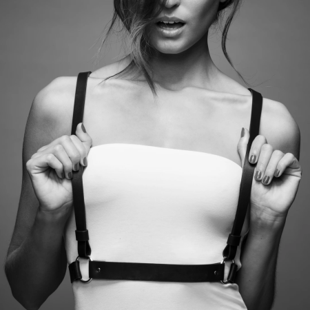 Bijoux Indiscrets Maze X Adjustable Vegan Harness Black