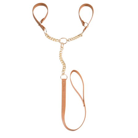 Bijoux Indiscrets MAZE T-Restraints Vegan Brown Adjustable Handcuffs