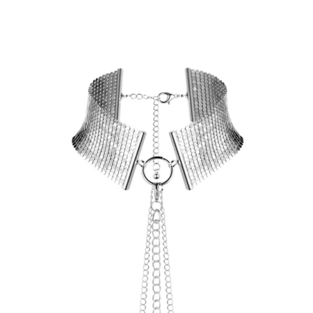 Bijoux Indiscrets Desir Metallique Adjustable Silver Mesh Collar & Chain