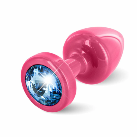 Diogol Anni Round 25 mm Pink & Blue Aluminum Model with Crystal Accent