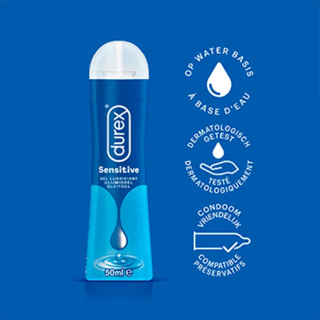 Durex Sensitive Water-Based Lubricant Gel 100 ml - Gentle Formula