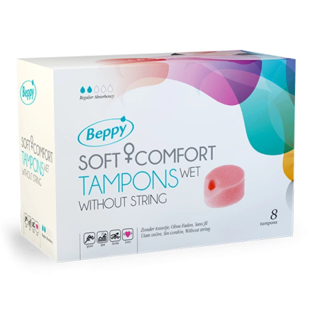 Beppy Wet Comfort Tampons Without Strings Lavender Scent 8 pcs