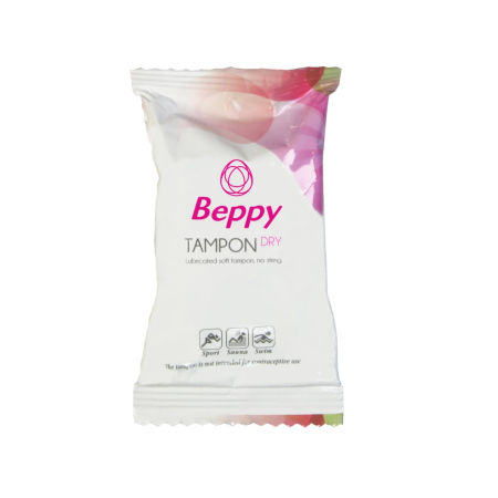 Beppy Dry Tampons 8 pcs - Stringless Soft Sponge, Medical Grade