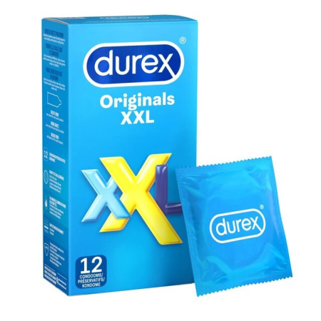 Durex Originals XXL Comfort 12-Pack Large Size Latex Condoms