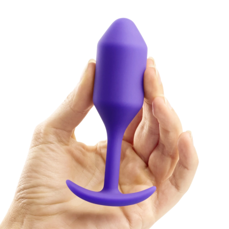 b-Vibe Snug Plug 2 Weighted Silicone Model 114g Purple 3x11.4cm