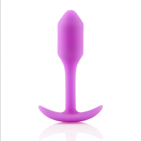 b-Vibe Snug Plug 1 Fuchsia Weighted Silicone Anal System 2x9.4cm