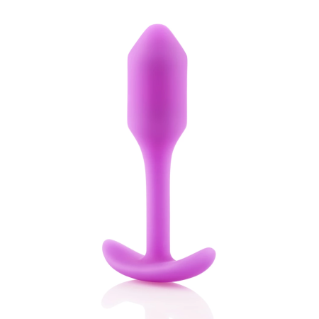 b-Vibe Snug Plug 1 Fuchsia Weighted Silicone Anal System 2x9.4cm