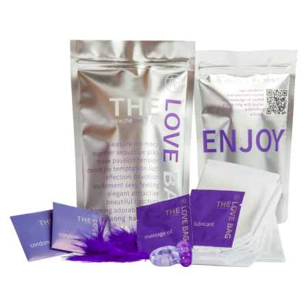 The Love Bag Romantic Essentials Set with Accessories and Massage Oil