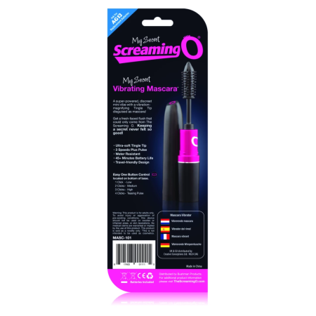 The Screaming O Vibrating Mascara Wand - Discreet 4-Mode Mini Device