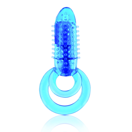 The Screaming O DoubleO 8 Blue - Dual Ring Intimate Device, Waterproof