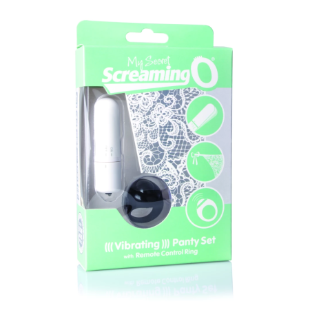 The Screaming O Remote Control Intimate Panty Vibe Set White, Adjustable