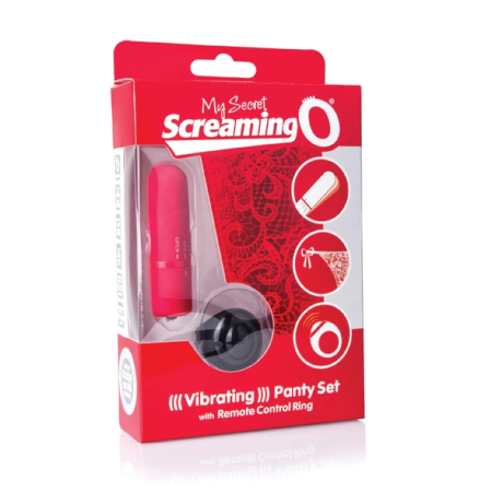 The Screaming O My Secret Remote-Controlled Panty Vibe Red, Adjustable Fit
