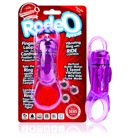 The Screaming O RodeO Spinner Intimate Ring Purple, Adjustable Fit