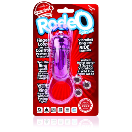 The Screaming O RodeO Spinner Intimate Ring Purple, Adjustable Fit