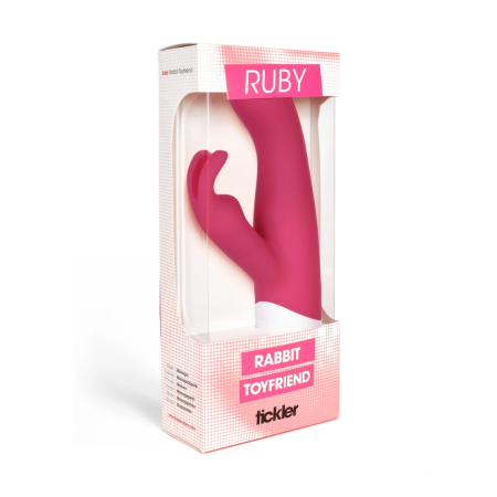 Tickler Ruby Rabbit Intimate Device Magenta Silicone 225mm Dual Motor