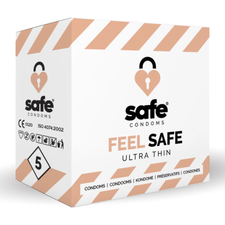 Safe Feel Safe Ultra-Thin Latex Protection 5 pcs, 54 mm, Transparent