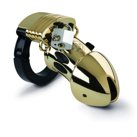 Mystim Pubic Enemy No 1 Gold Edition - Adjustable Chastity System