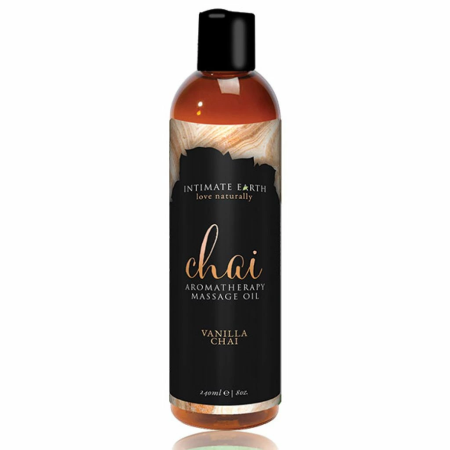Intimate Earth Massage Oil Chai & Vanilla 240ml - Nourishing Formula