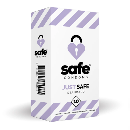 Safe Just Safe Anatomical Latex Condoms 10 pcs 56mm CE Certified