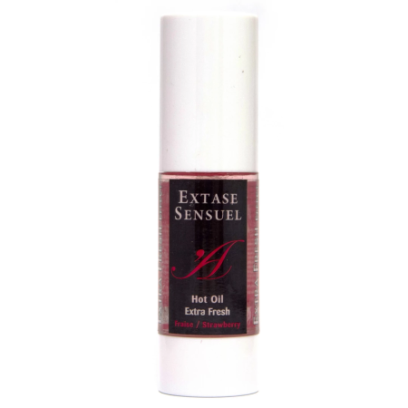 Extase Sensuel Hot Oil Extra Fresh Strawberry 30ml - Intimate Massage Oil