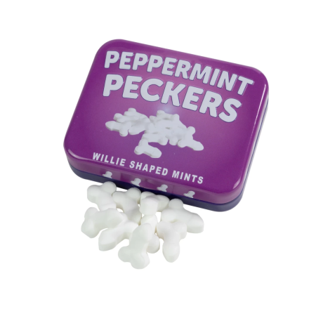 Peppermint Peckers Mini Tin - Refreshing Peppermint Mints 45g