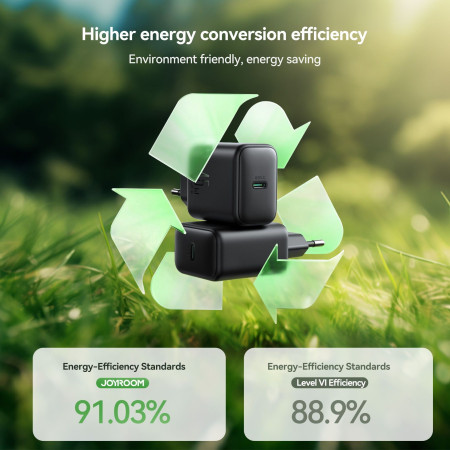 Joyroom JR-TCG13 45W GaN tinklinis įkroviklis juodas