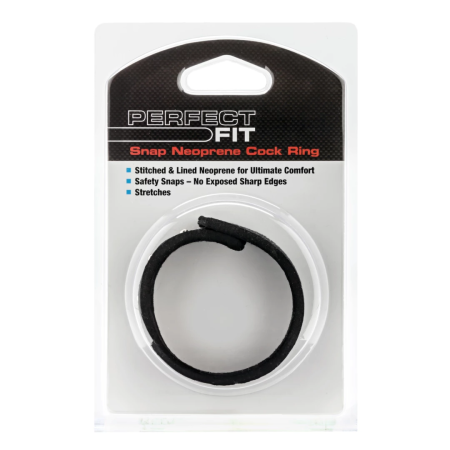 Perfect Fit Neoprene Adjustable Snap Ring Black - Comfortable Fit System