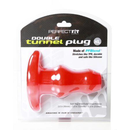 Perfect Fit Double Tunnel Plug XL Transparent - Wide Channel System