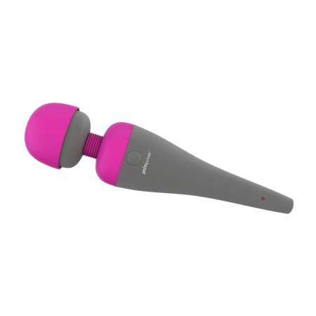 PalmPower Rechargeable Wand Massager - Silicone, Multi-Speed, 19.5 cm