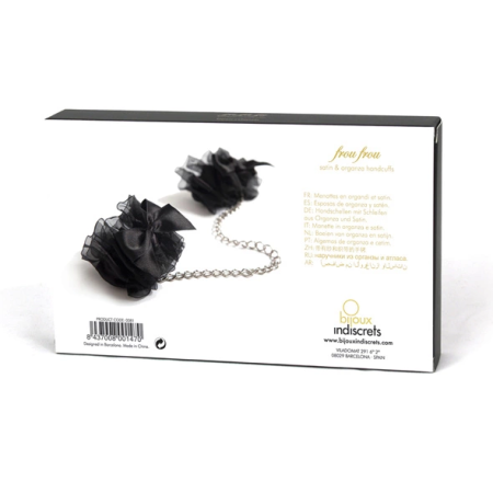 Bijoux Indiscrets Frou Frou Satin & Organza Elegant Handcuffs Black