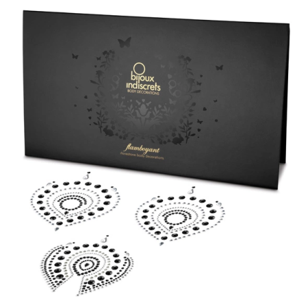 Bijoux Indiscrets Flamboyant Black & Silver Body Jewelry Set