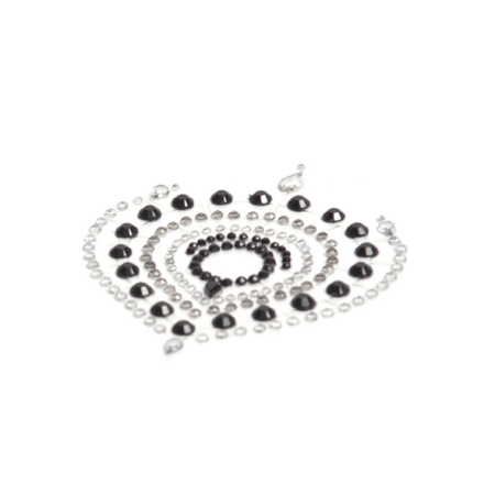 Bijoux Indiscrets Flamboyant Black & Silver Body Jewelry Set
