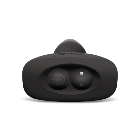 b-Vibe Rimming Plug 2 Black - Rotating Beads, Vibrating Tip, 15.2 cm