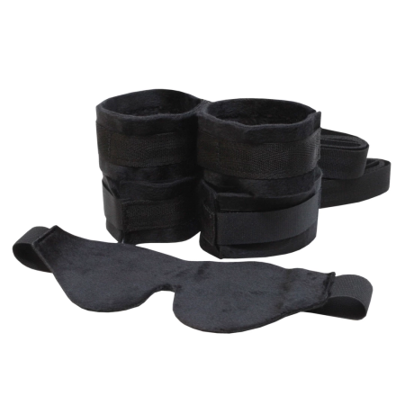 Sportsheets S&M Starter Bondage Accessory Set - Black, Soft Material