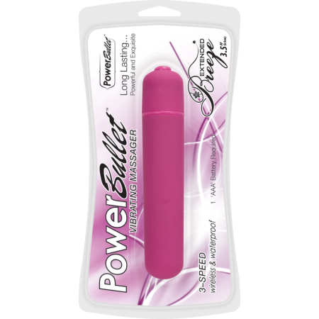 PowerBullet Breeze Extended Vibrating Massager Fuchsia 8.9cm