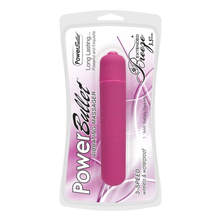 PowerBullet Breeze Extended Vibrating Massager Fuchsia 8.9cm