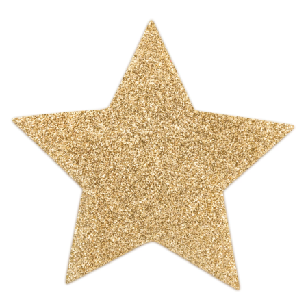 Bijoux Indiscrets Flash Star Gold - Reusable Shimmering Body Decals