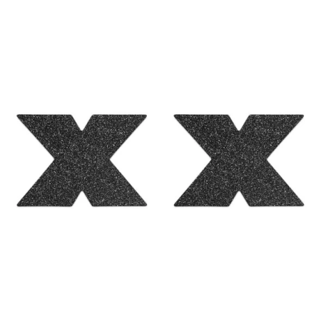 Bijoux Indiscrets Flash Cross Black Body Art Stickers - Reusable, Silicone