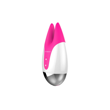 Nalone FiFi Dual-Tip Compact Silicone Vibrator, 7 Modes, USB Rechargeable