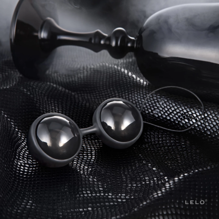 Lelo Luna Beads Noir - Modular Black Kegel Exercise System 2x29mm