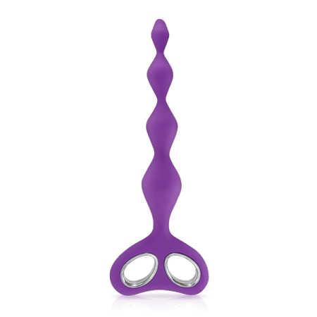 Plaisirs Secrets Anal Chain Purple Silicone Flexible 26cm