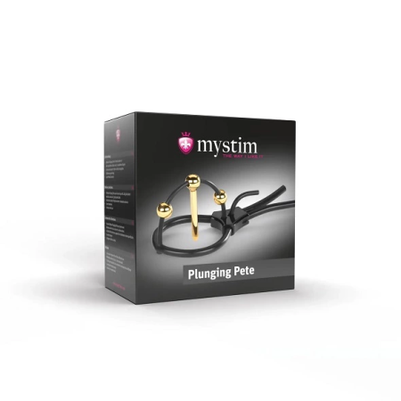 Mystim Plunging Pete Gold-Plated Urethral Electro Stimulation System 4mm