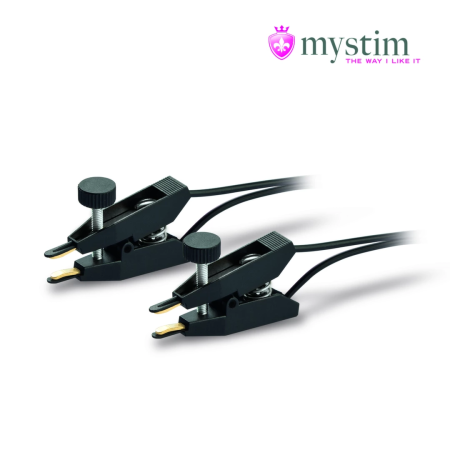 Mystim Barry Bite Electro-Stimulation 2-Pin Clamps Gold-Plated Contacts