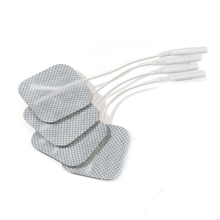 Mystim Electrodes 4 pcs - Reusable Pads for TENS Units, 2 mm Plug