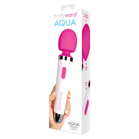 Bodywand Aqua Pink - Waterproof Silicone Vibrating Massager 24.1 cm