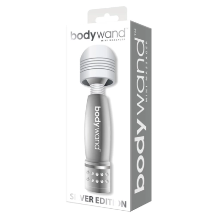 Bodywand Mini Wand Massager Silver Compact Splashproof 10.2 cm
