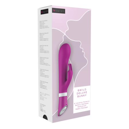 B Swish Bwild Deluxe Bunny Silicone Intimate Machine Raspberry 15.2 cm