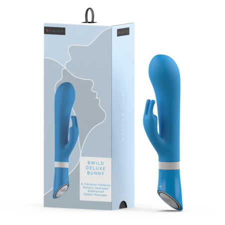 B Swish Bwild Deluxe Bunny Blue Lagoon Dual Motor Silicone Massager