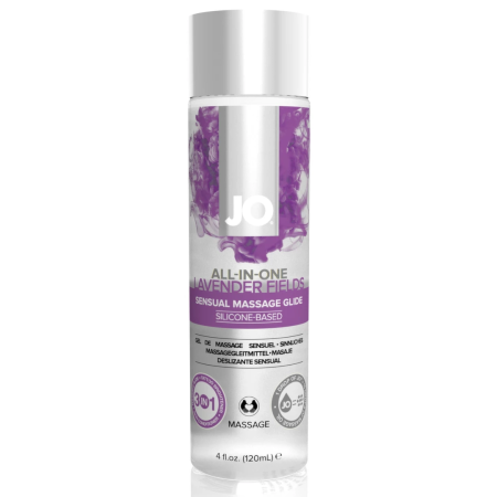System JO All-In-One Massage Glide Lavender 120ml - Silky Silicone Formula