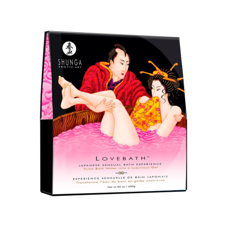 Shunga Lovebath Bath Powder Dragon Fruit 650g - Luxurious Jelly Formula